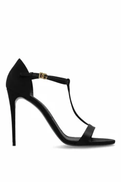 Dolce & Gabbana BLACK Satin high heel sandals