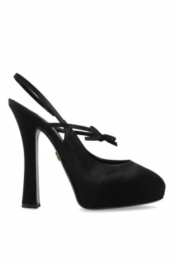 Dolce & Gabbana BLACK Satin platform shoes