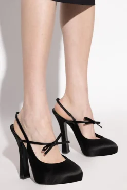 Dolce & Gabbana BLACK Satin platform shoes