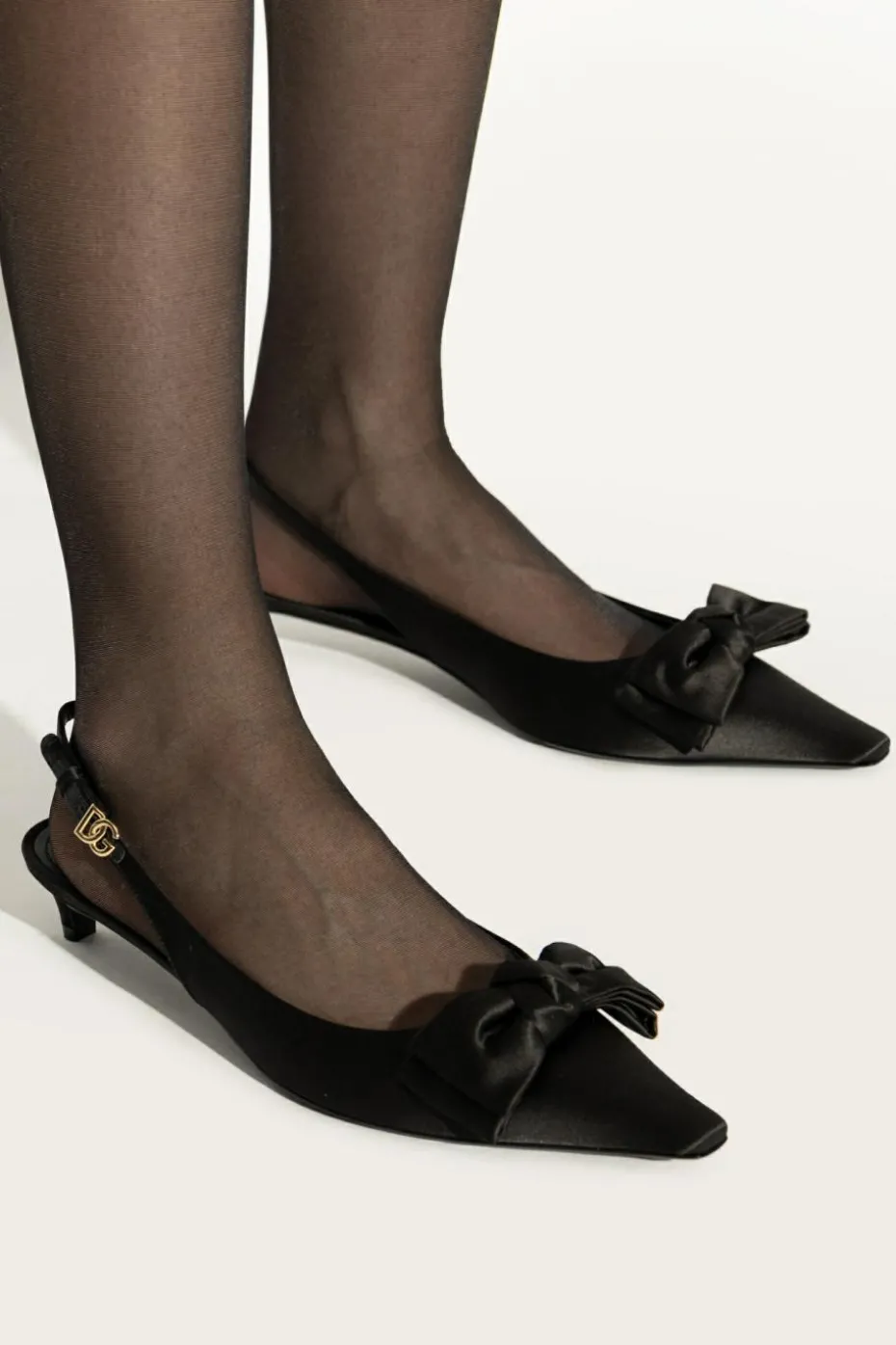 Dolce & Gabbana BLACK Satin high heels
