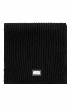 Dolce & Gabbana BLACK Scarf with logo detail
