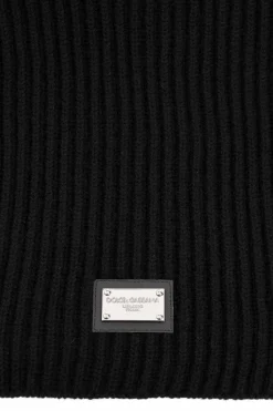 Dolce & Gabbana BLACK Scarf with logo detail