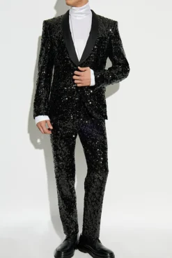 Dolce & Gabbana BLACK Sequined pants