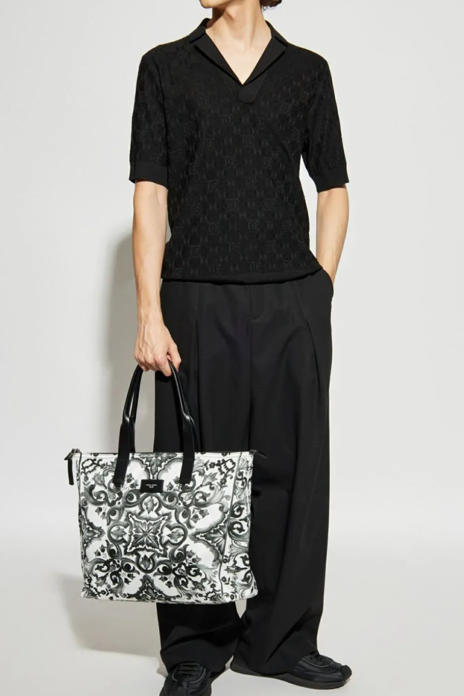 Dolce & Gabbana BLACK Silk polo