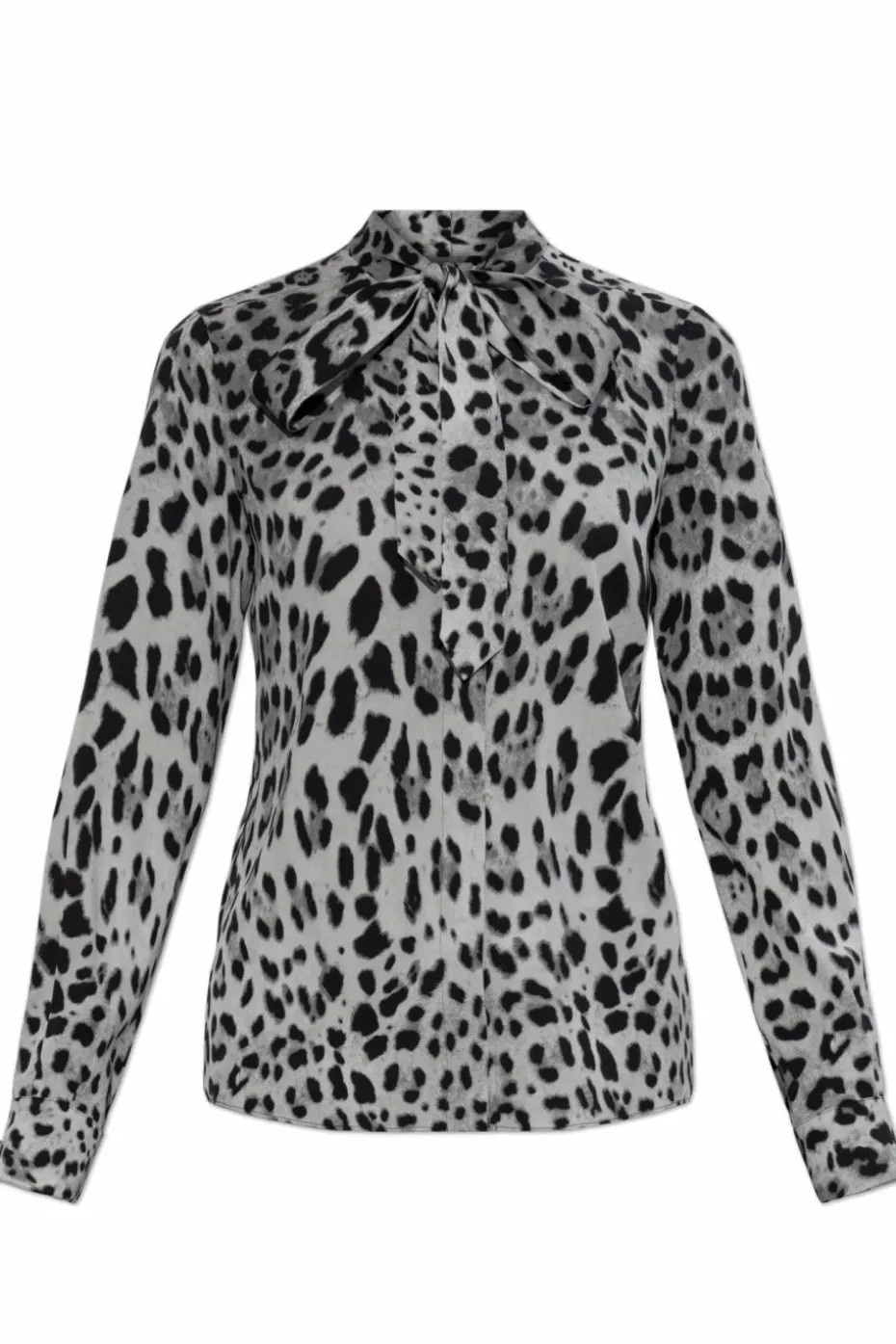 Dolce & Gabbana BLACK Silk shirt with animal motif