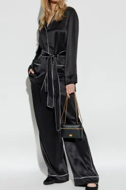 Dolce & Gabbana BLACK Silk shirt with belt