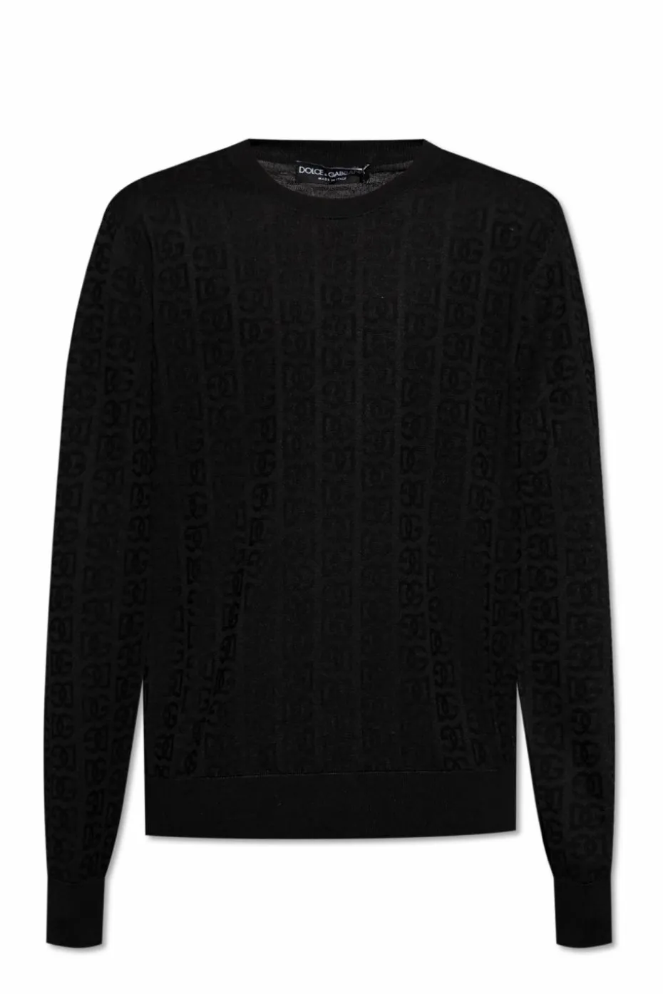 Dolce & Gabbana BLACK Silk sweater with monogram