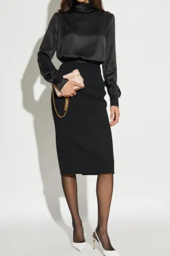 Dolce & Gabbana BLACK Skirt with back slit