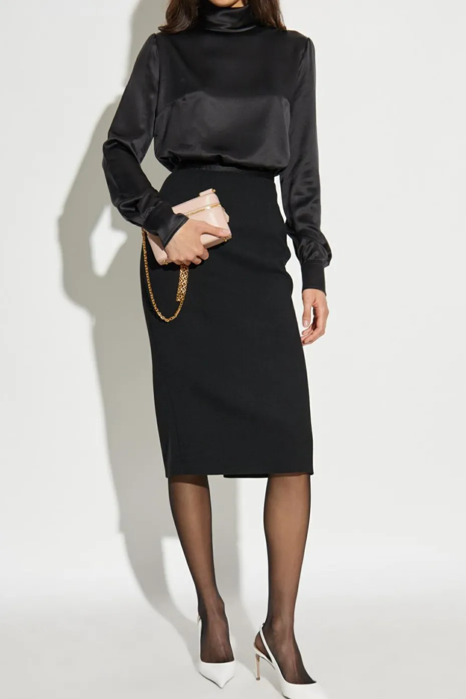 Dolce & Gabbana BLACK Skirt with back slit