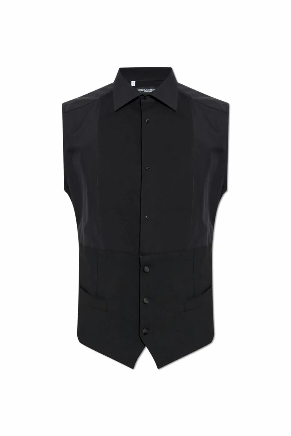 Dolce & Gabbana BLACK Sleeveless tuxedo shirt