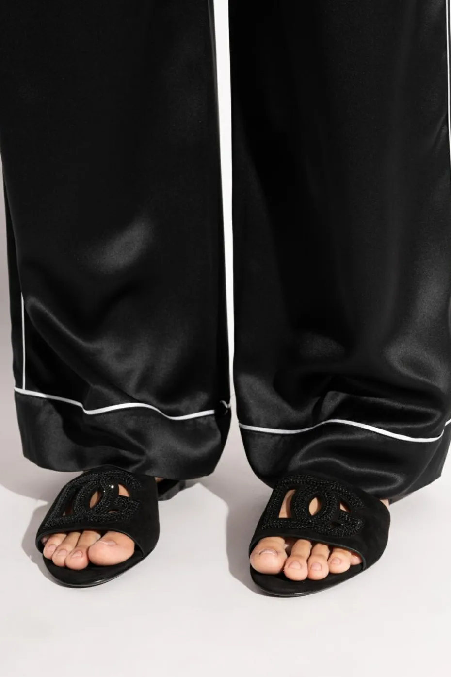 Dolce & Gabbana BLACK Slides with logo