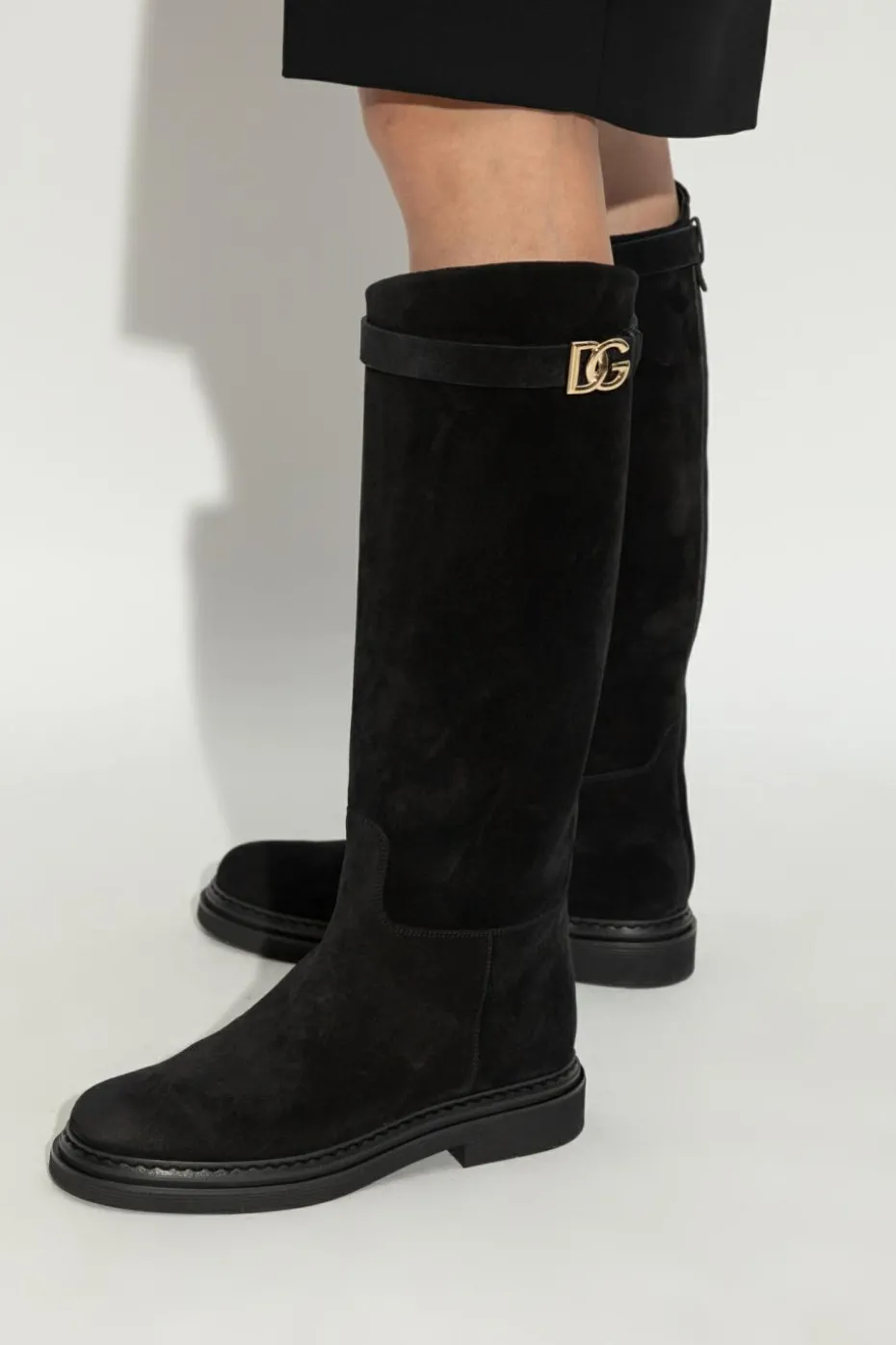 Dolce & Gabbana BLACK Suede over-the-knee boots