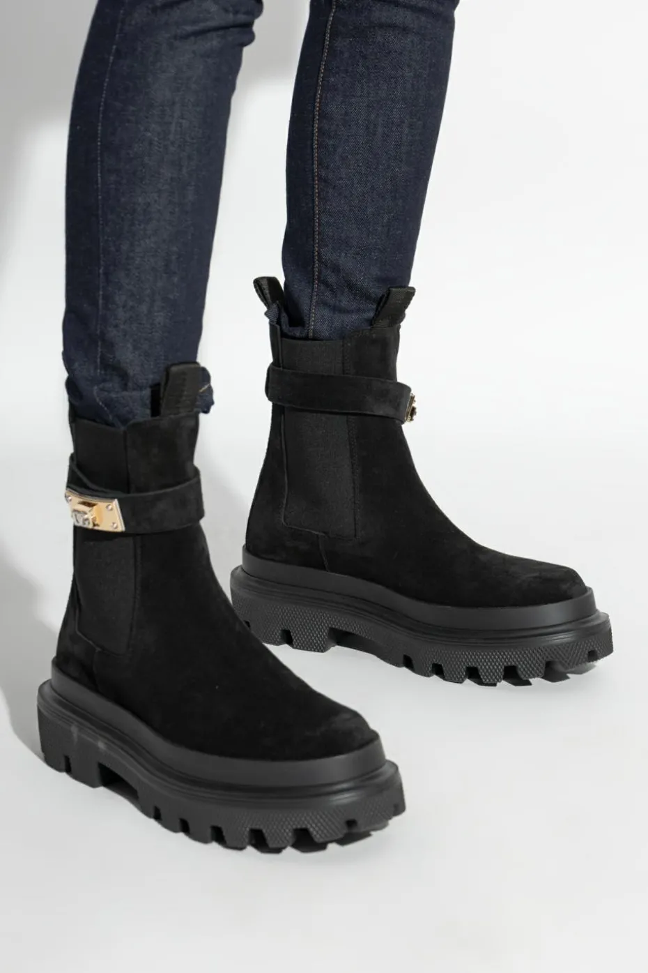 Dolce & Gabbana BLACK Suede Chelsea boots