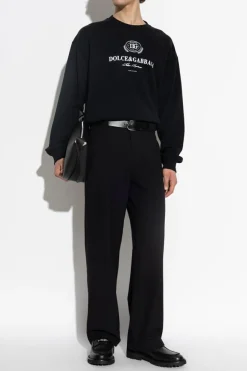Dolce & Gabbana BLACK Sweatshirt with printed logo