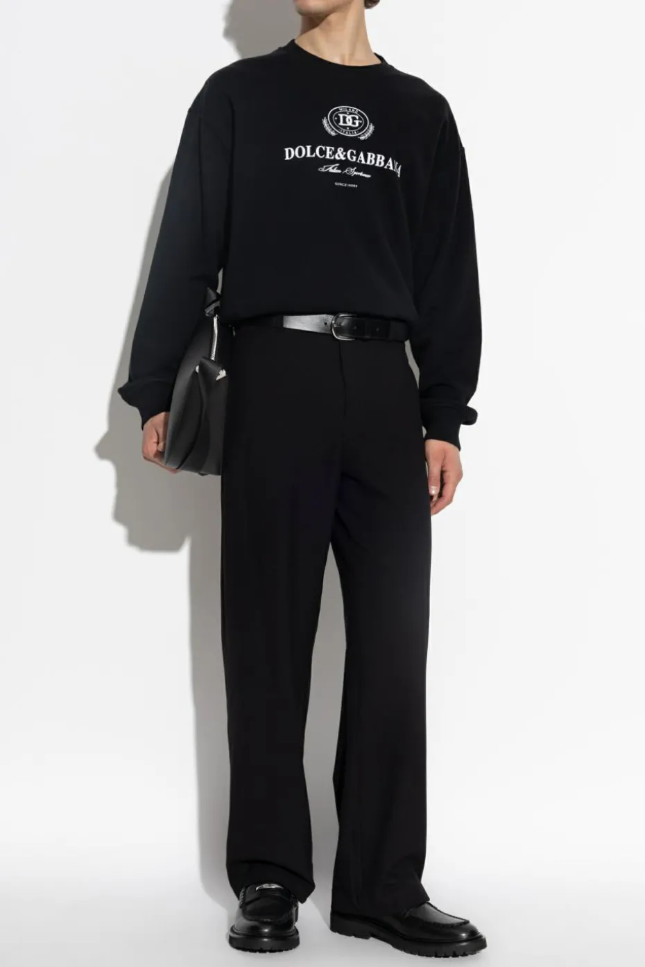 Dolce & Gabbana BLACK Sweatshirt with printed logo