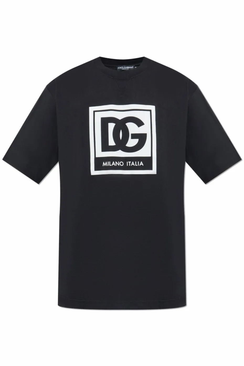 Dolce & Gabbana BLACK T-shirt with printed logo