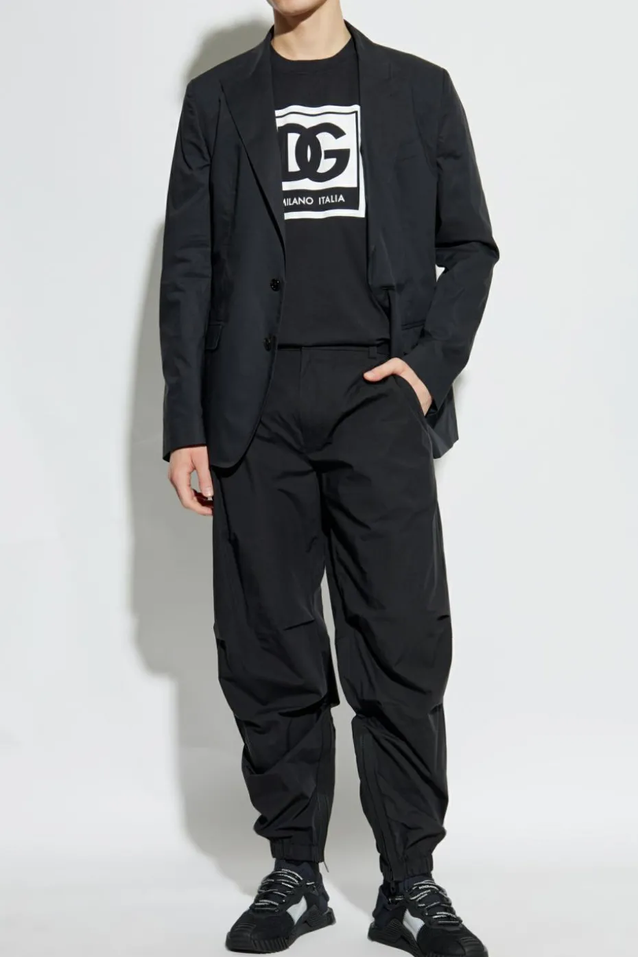Dolce & Gabbana BLACK T-shirt with printed logo