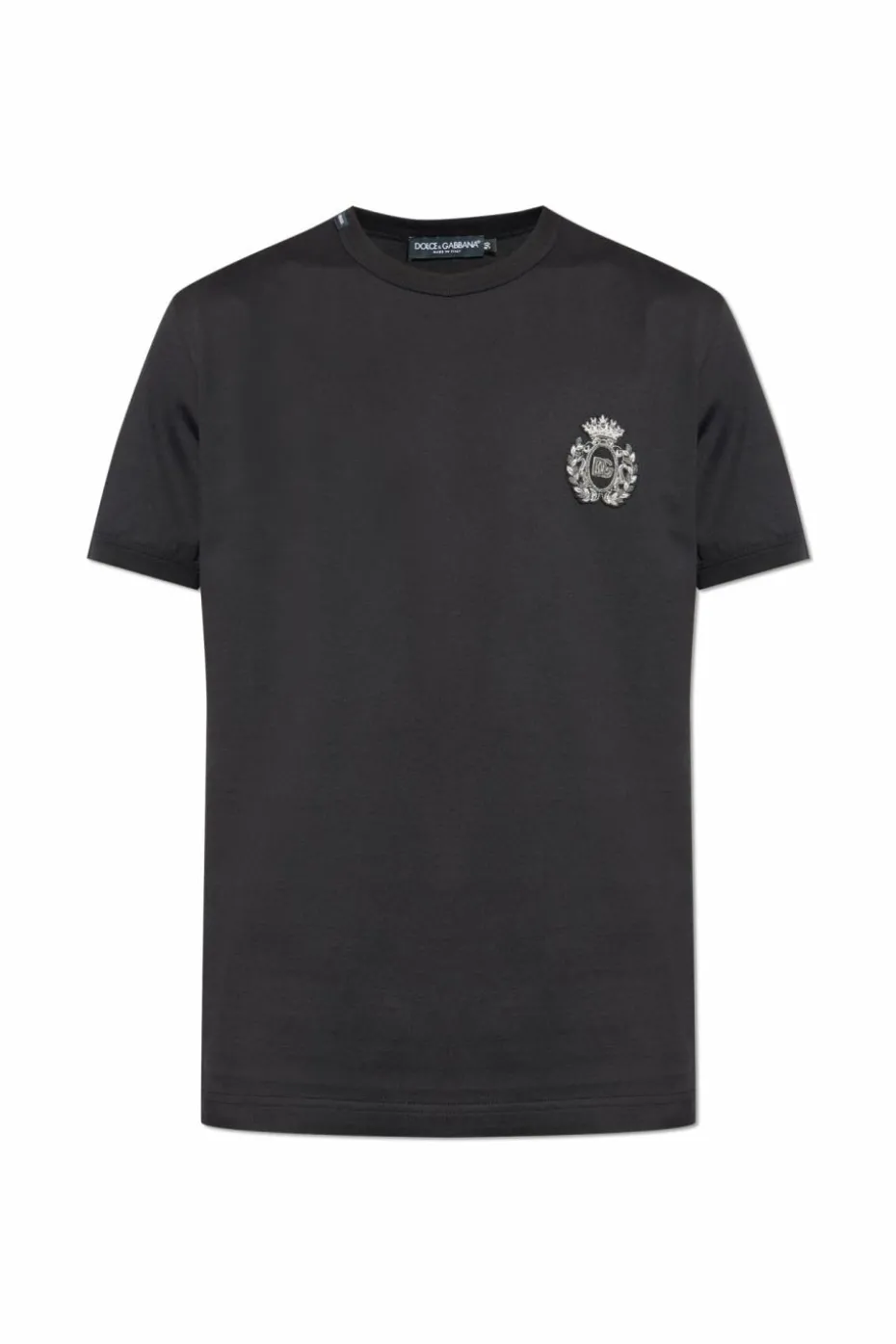 Dolce & Gabbana BLACK T-shirt with an applique