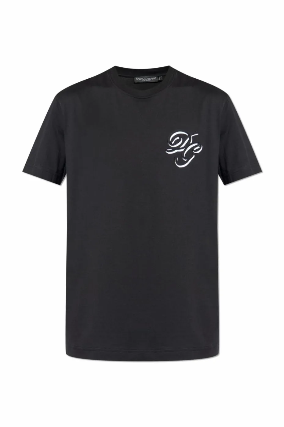Dolce & Gabbana BLACK T-shirt with embroidered logo