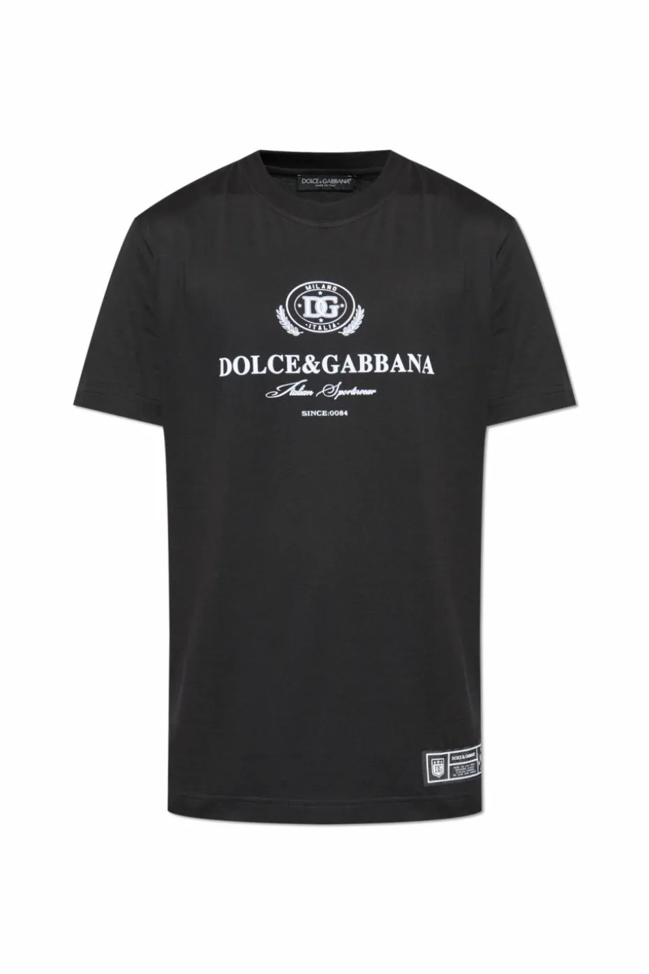 Dolce & Gabbana BLACK T-shirt with printed logo