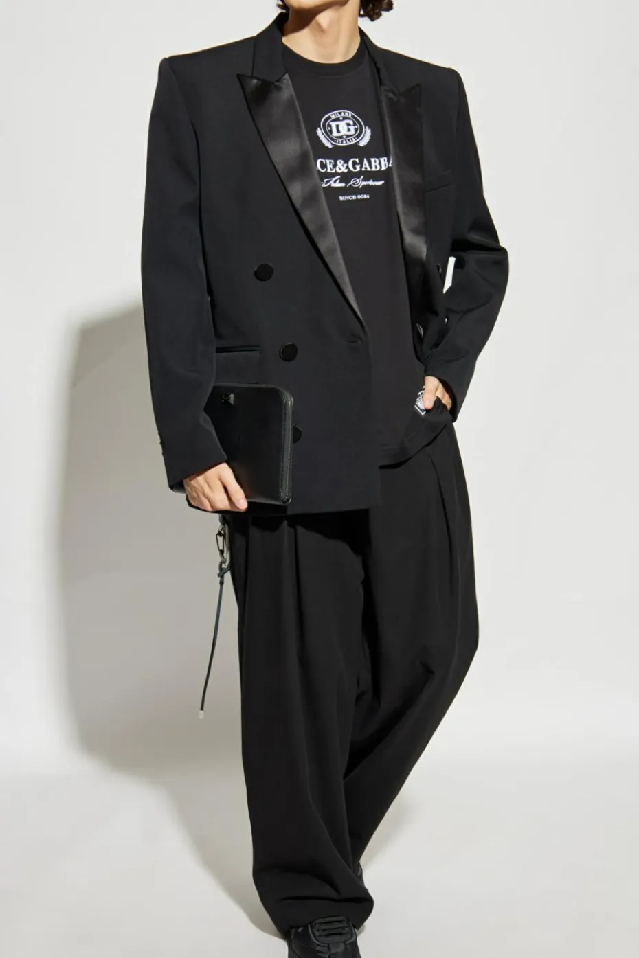 Dolce & Gabbana BLACK T-shirt with printed logo