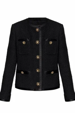 Dolce & Gabbana BLACK Tweed blazer with shimmering appliqués