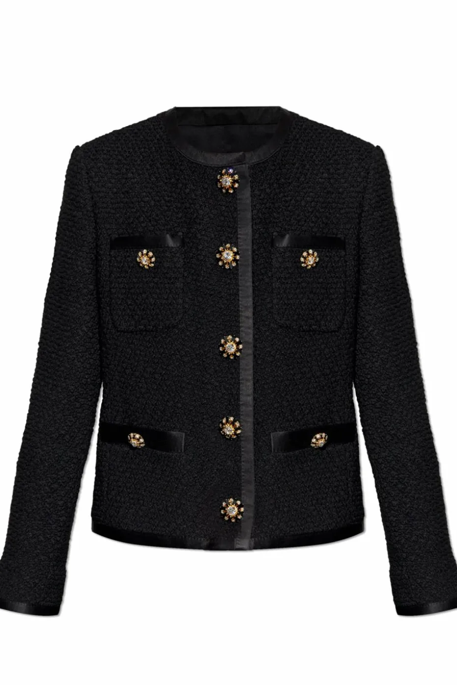 Dolce & Gabbana BLACK Tweed blazer with shimmering appliqués