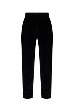 Dolce & Gabbana BLACK Velvet pants with side stripes
