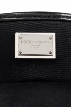 Dolce & Gabbana BLACK Visor with application and engraved logo