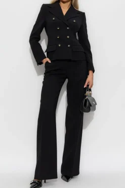 Dolce & Gabbana BLACK Wool pleated trousers
