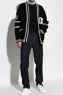 Dolce & Gabbana BLACK Wool cardigan with logo