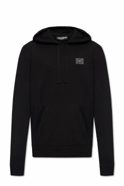 Dolce & Gabbana BLACK Wool hoodie with logo