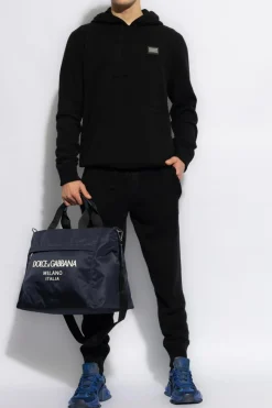 Dolce & Gabbana BLACK Wool hoodie with logo