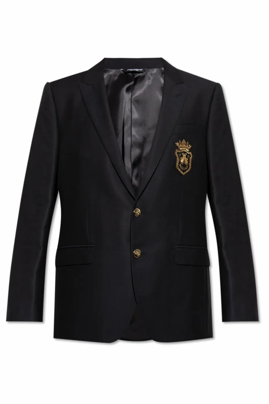 Dolce & Gabbana BLACK Wool blazer with appliqué