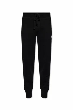 Dolce & Gabbana BLACK Wool trousers with logo