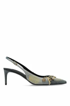 Dolce & Gabbana BLUE Heeled shoes with appliqués
