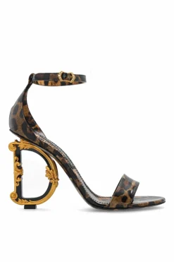 Dolce & Gabbana BROWN āBaroqueā heeled sandals