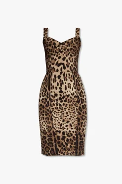 Dolce & Gabbana BROWN Dress with animal pattern