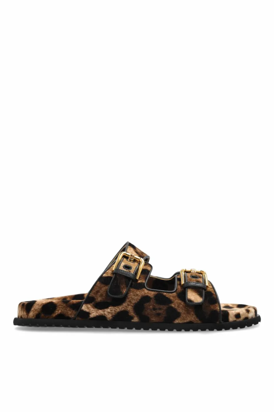 Dolce & Gabbana BROWN Flip-flops with animal design