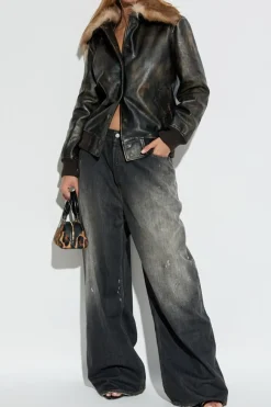 Dolce & Gabbana BROWN Leather jacket