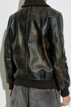 Dolce & Gabbana BROWN Leather jacket