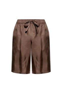 Dolce & Gabbana BROWN Silk shorts