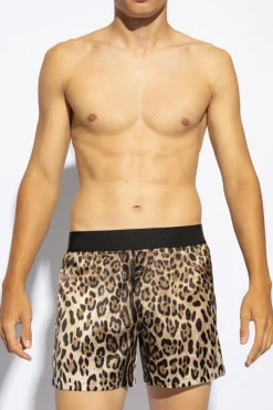 Dolce & Gabbana BROWN Silk shorts
