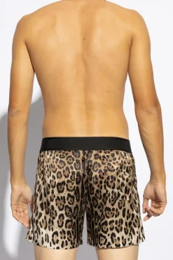 Dolce & Gabbana BROWN Silk shorts