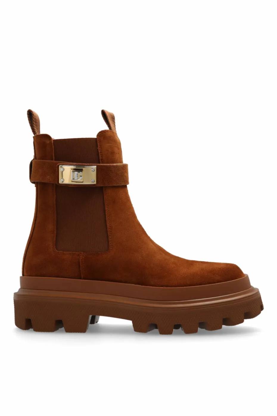 Dolce & Gabbana BROWN Suede Chelsea boots