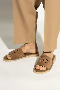 Dolce & Gabbana BROWN Suede slippers
