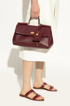 Dolce & Gabbana BURGUNDY Handbag 'Sicily'
