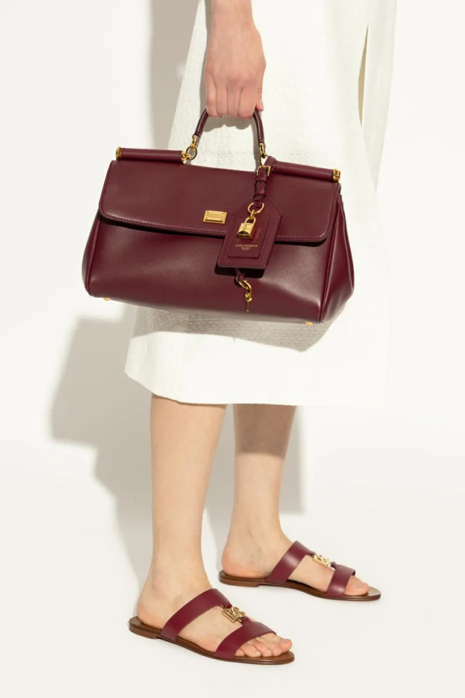 Dolce & Gabbana BURGUNDY Handbag 'Sicily'