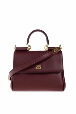 Dolce & Gabbana BURGUNDY Handbag `My Sicily`