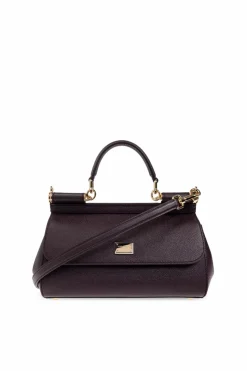 Dolce & Gabbana BURGUNDY Handbag "Sicily"